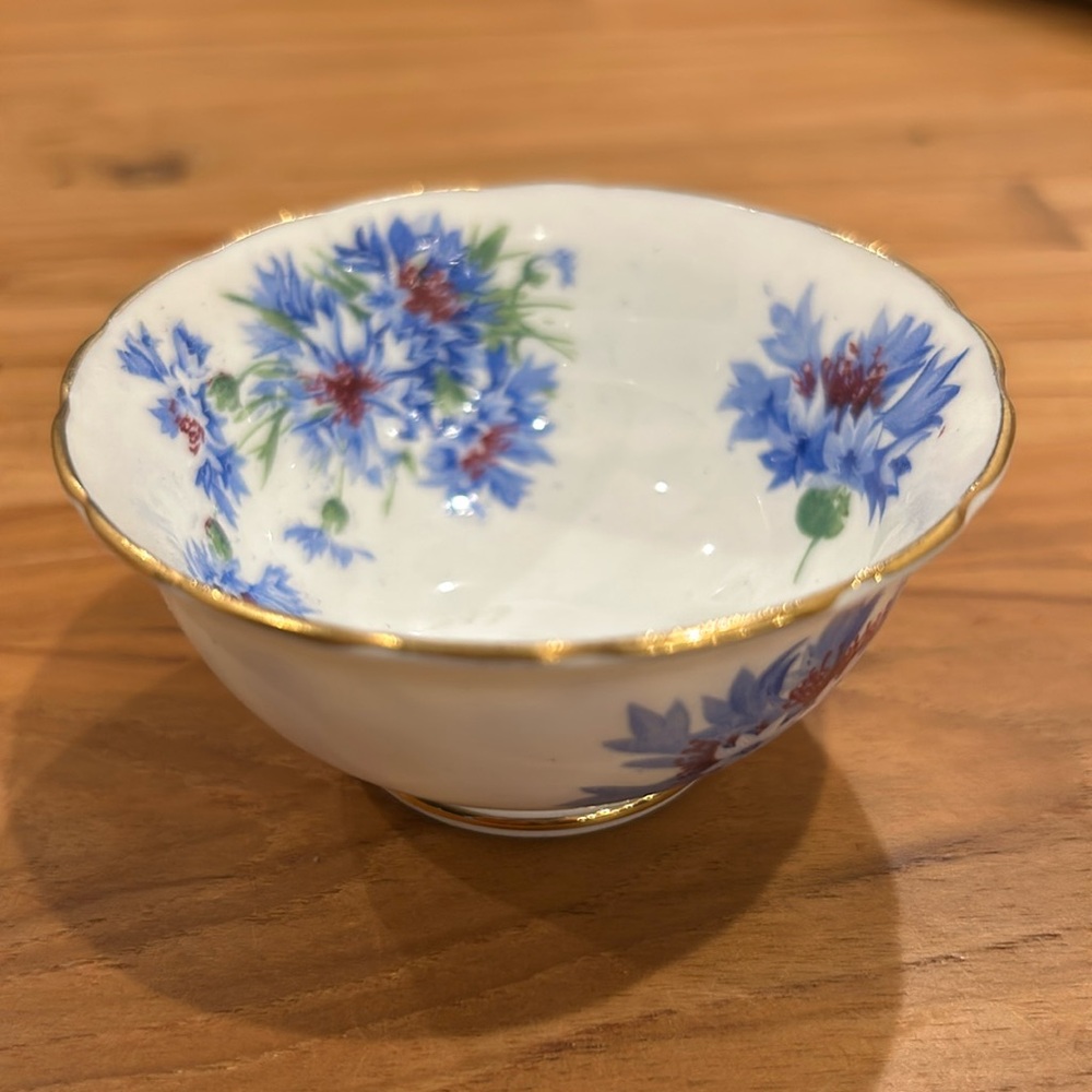 Vintage Hammersley & Co Cornflower Open Sugar Bowl